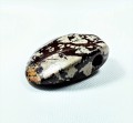 Wisiorek Jaspis poprzecznie wiercony 6,3cm x 5,5cm
Pejzażowe motywy brązu na tle ecru