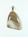 Wisiorek Krzemień pasiasty na posrebrzanej zawieszce
rozmiar kamienia 4,7 cm x 3,4 cm