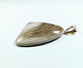 Wisiorek Krzemień pasiasty na posrebrzanej zawieszce
rozmiar kamienia 4,7 cm x 3,4 cm