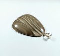 Wisiorek Krzemień pasiasty na posrebrzanej zawieszce
rozmiar kamienia 5,6 cm x 4,3 cm