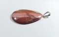 Jaspis na posrebrzanej zawieszce
w kolorach brązu różu pudrowego i bieli
Rozmiar kamienia 3,9cm x 5,4cm