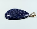 Wisiorek z lapis lazuli z posrebrzaną zawieszką. 
Rozmiar kamienia 51 mm x 39 mm