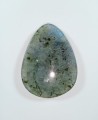 Labradoryt 
Rozmiar kamienia 43 mm x 54 mm 
Pływające błękity