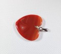 Serduszko z Agatu z geodką na posrebrzanej zawieszce
Rozmiar kamienia 30 mm x 32 mm.