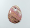 Rodonit różowy kamień wisiorek z otworkiem. 
Rozmiar kamienia 57 mm x 42 mm