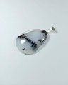 Opal mszysty (dendrytowy) na zawieszce 
rozmiar kamienia 47mm x 36mm