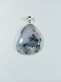 Opal mszysty (dendrytowy) na zawieszce 
rozmiar kamienia 43mm x 35mm