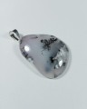 Opal mszysty (dendrytowy) na zawieszce 
rozmiar kamienia 43mm x 35mm