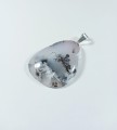 Opal mszysty (dendrytowy) na zawieszce 
rozmiar kamienia 43mm x 35mm