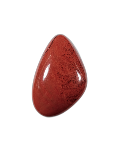Jaspis czerwony, naturalny kamień szlifowany, 
kształt żagielek, rozmiar 48mm x 31mm kaboszon do oprawy.
