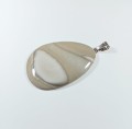 Wisiorek krzemień pasiasty na posrebrzanej zawieszce
Rozmiar kamienia 60mm x 45mm