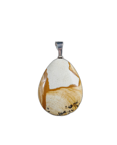 Jaspis pejzażowy na posrebrzanej zawieszce
Rozmiar kamienia 41mm x 32mm