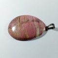 Rodonit różowy kamień na zawieszce 
Rozmiar kamienia 55 mm x 42 mm