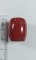Beczułka z jaspisu czerwonego długość 20 mm, otworek 6 mm