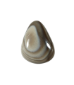 Krzemień pasiasty do oprawy, naturalny kamień ręcznie formowany w kształt zbliżony do łezki, szlifowany.