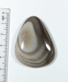 Krzemień pasiasty do oprawy, naturalny kamień ręcznie formowany w kształt zbliżony do łezki, szlifowany.
