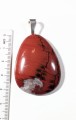 Wisiorek z jaspisu czerwonego na posrebrzanej zawieszce