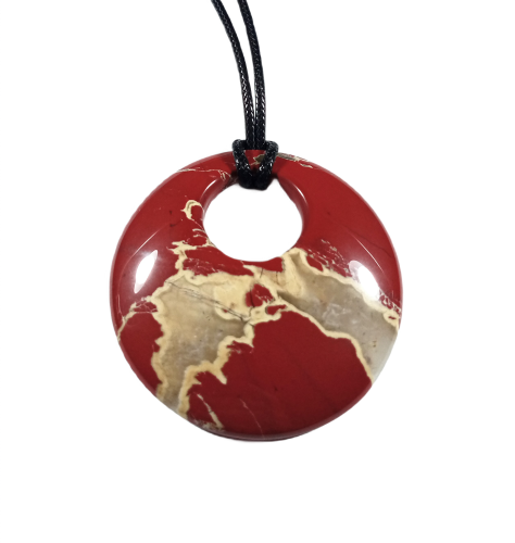 Wisiorek Jaspis czerwony z otworkiem okrągły
Rozmiar kamienia 60mm