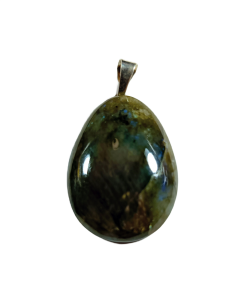 Labradoryt na posrebrzanej zawieszce