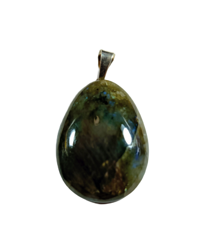 Labradoryt na posrebrzanej zawieszce