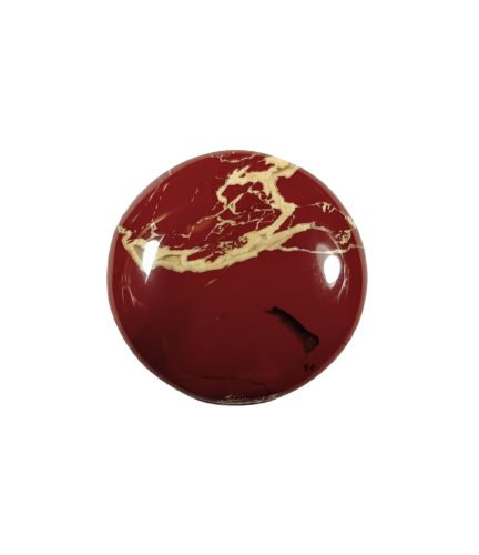 Jaspis czerwony, naturalny kamień szlifowany, okrągły kaboszon do oprawy.