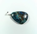 Chryzokola na posrebrzanej zawieszce