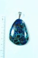 Chryzokola na posrebrzanej zawieszce