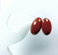Kolczyki na sztyftach z jaspisu czerwonego