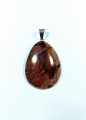 Wisiorek Jaspis czerwony na posrebrzanej zawieszce