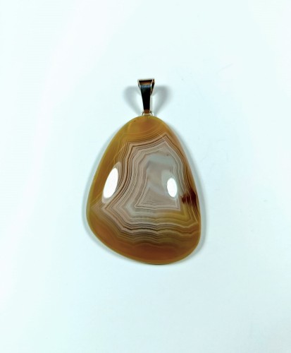 Agat na posrebrzanej zawieszce