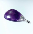 Wisiorek Ametyst na zawieszce ze stali szlachetnej