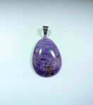 Wisiorek z czaroitu na posrebrzanej zawieszce