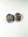 Klipsy z krzemienia pasiastego owalne 18mm x 24mm