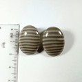 Klipsy z krzemienia pasiastego owalne 18mm x 24mm