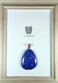 Wisiorek z lapis lazuli z posrebrzaną zawieszką. Niebieska elegancja i piękno.