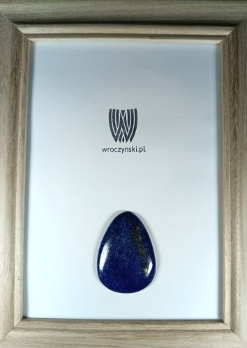 Lapis lazuli kamień do oprawy. Niebieska elegancja i piękno. Rozmiar kamienia 47 mm x 34 mm