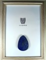 Lapis lazuli kamień do oprawy. Niebieska elegancja i piękno. Rozmiar kamienia 47 mm x 34 mm