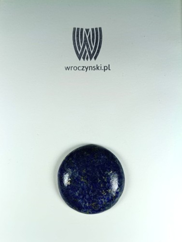 Lapis lazuli kamień do oprawy okrągły. Niebieska elegancja i piękno. Rozmiar kamienia 37mm x 37mm
