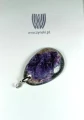 Czaroit na zawieszce ze stali szlachetnej. Fioletowa Piękność.