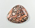 Kamień 3,9cm x 3,4cm do biżuterii Jaspis leopard 
szlif kaboszonowy pojedynczy
