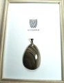 Wisiorek Krzemień pasiasty na posrebrzanej zawieszce