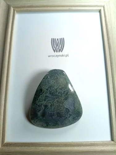 Wisiorek Agat mszysty z otworkiem na rzemień
