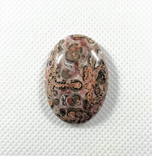 Kamień 3cmx2cm Jaspis leopard do biżuterii 
szlif kaboszonowy pojedynczy